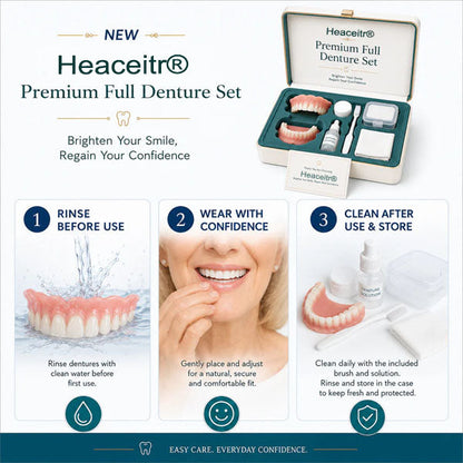 🌎Ends Today: 70% OFF! ⏰ Custom-Fit Full Functional Dentures| Smile with Confidence Designed for Comfort and a Natural-Looking Smile & FDA-Certified